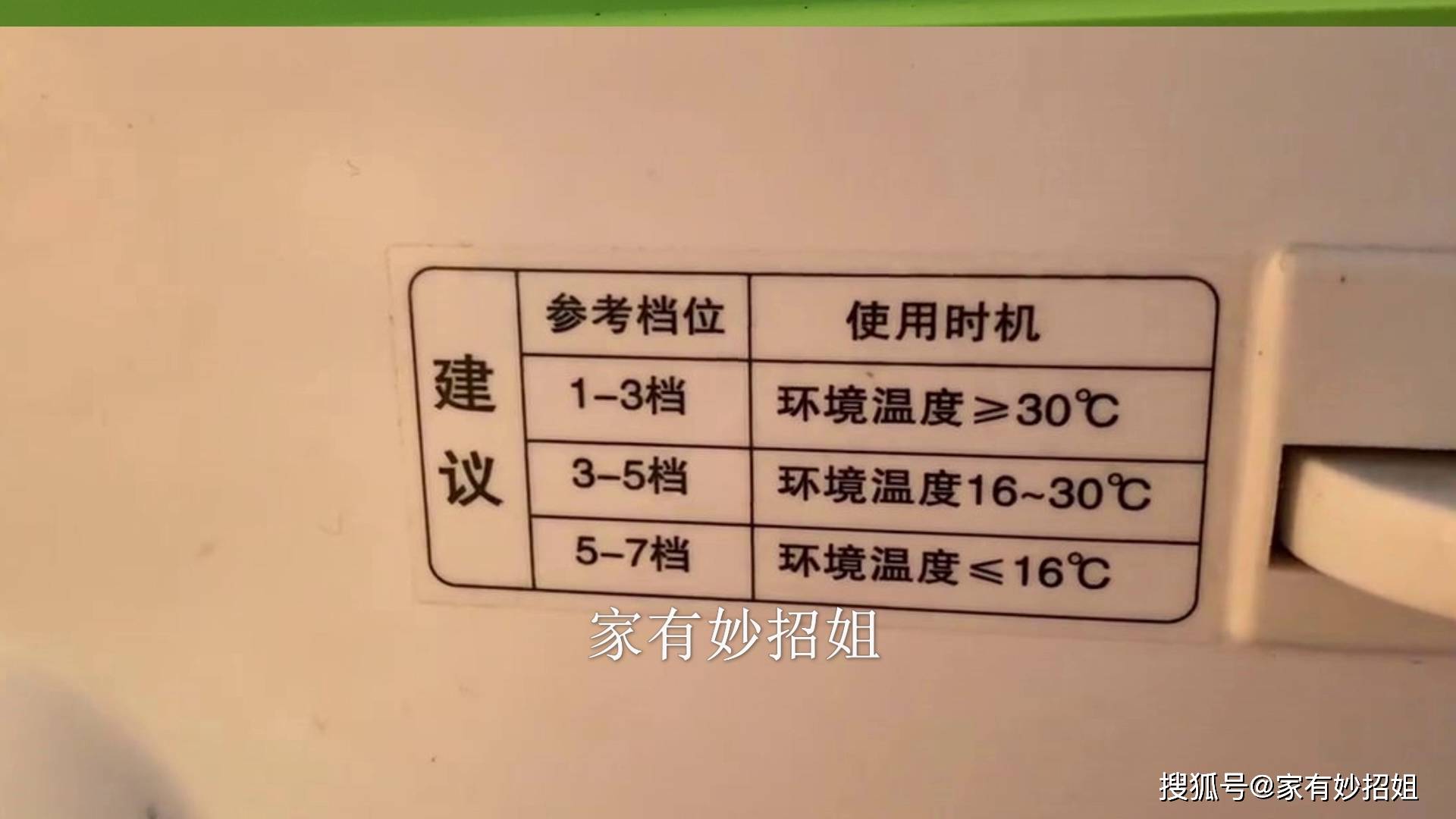 冰箱1234567档位分别代表多少温度?