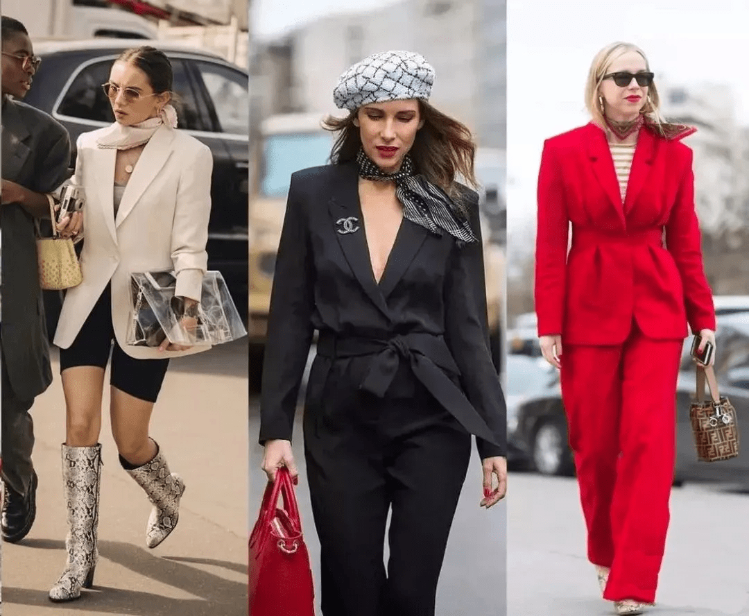 法国女人秋冬如何搭配丝巾?这些技巧一学就会_艾米丽_西装_造型