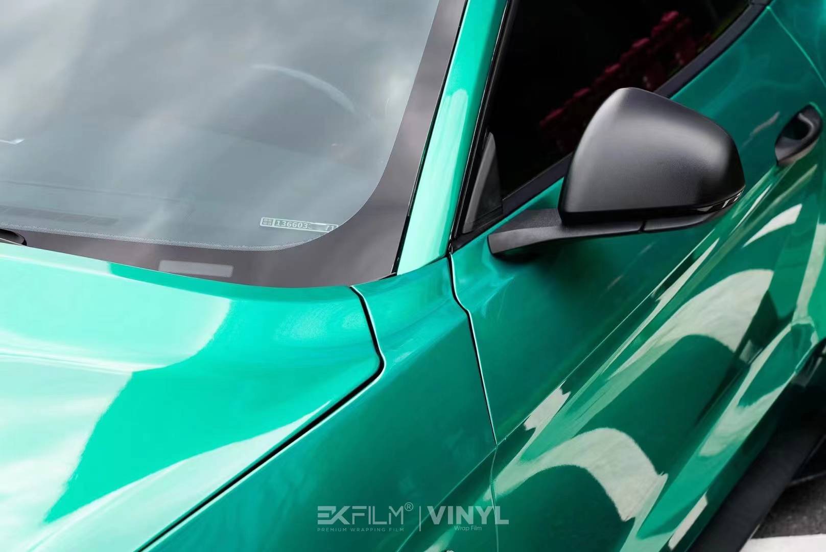 野马ekfilm改色膜曼岛绿,复古有范儿_搜狐汽车_搜狐网