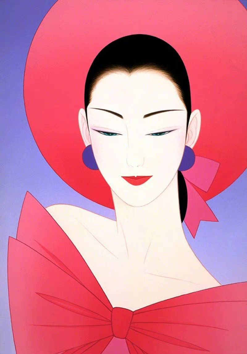 自己的缪斯女神"日本现代插画大师|磨金石教育分享_鹤田_浮世绘_融合