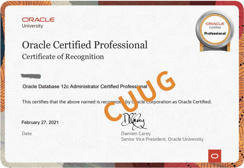 oracle ocp证书有效期_oracle_认证_版本