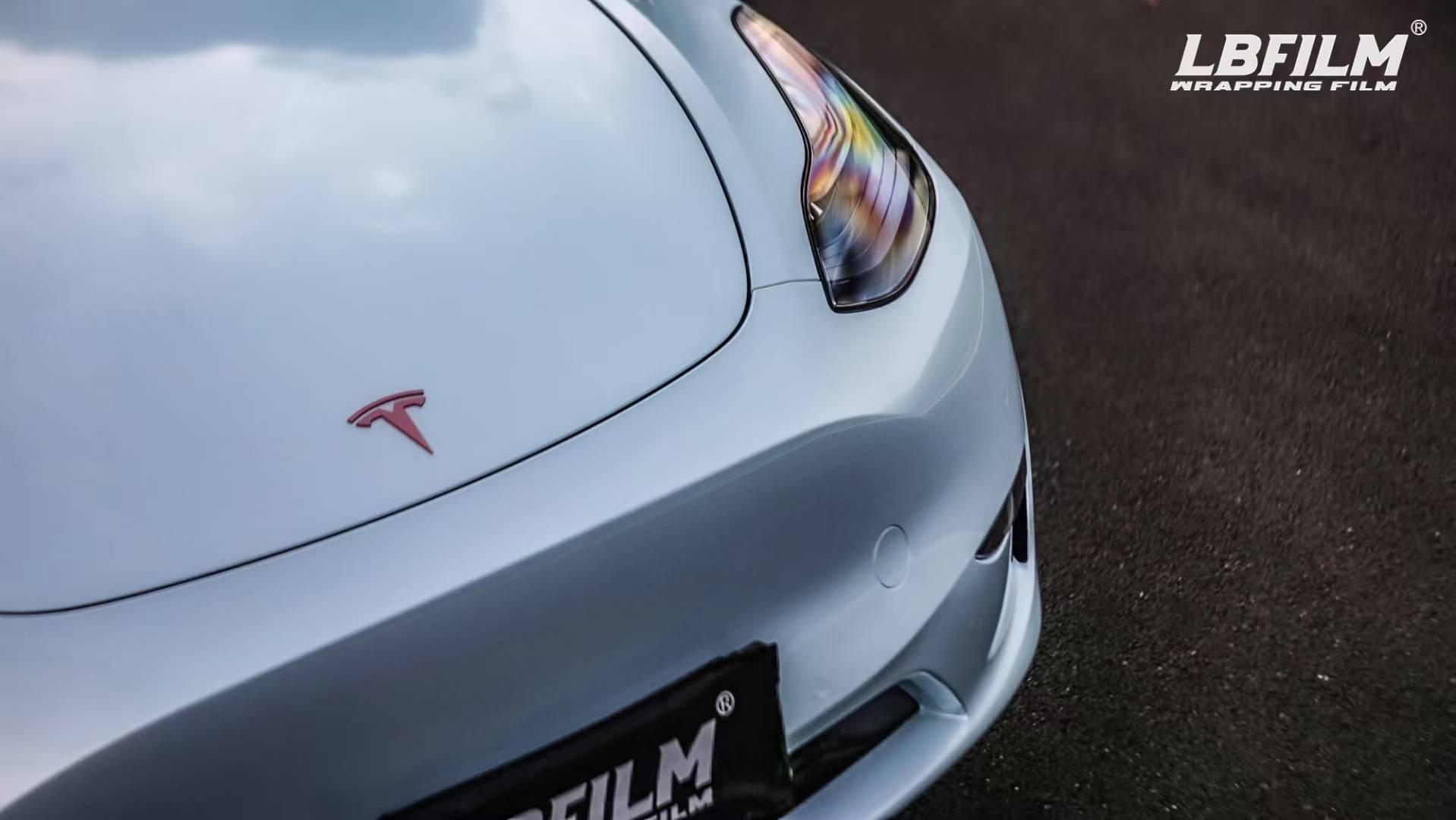 特斯拉modely-lb改色膜马卡龙爵士蓝,甜而不腻的马卡龙色系_搜狐汽车