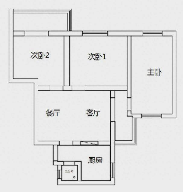 平面图造价 16万户型 三居室面积 70㎡房屋信息