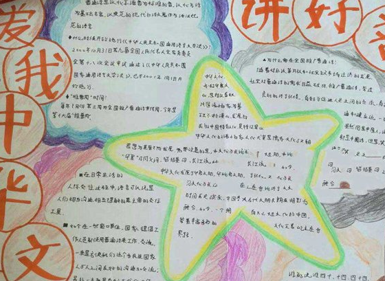 原创            推广普通话手抄报简单又漂亮，适合小学生的手抄报设计，赶紧收藏