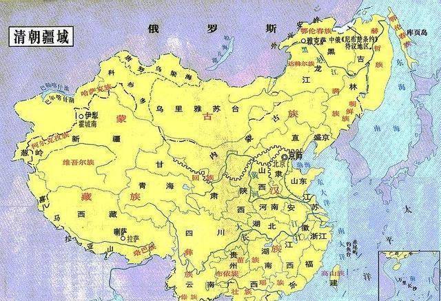 首先我们来看看日本人眼中的清朝地图,这张地图是清朝极盛时期的地图