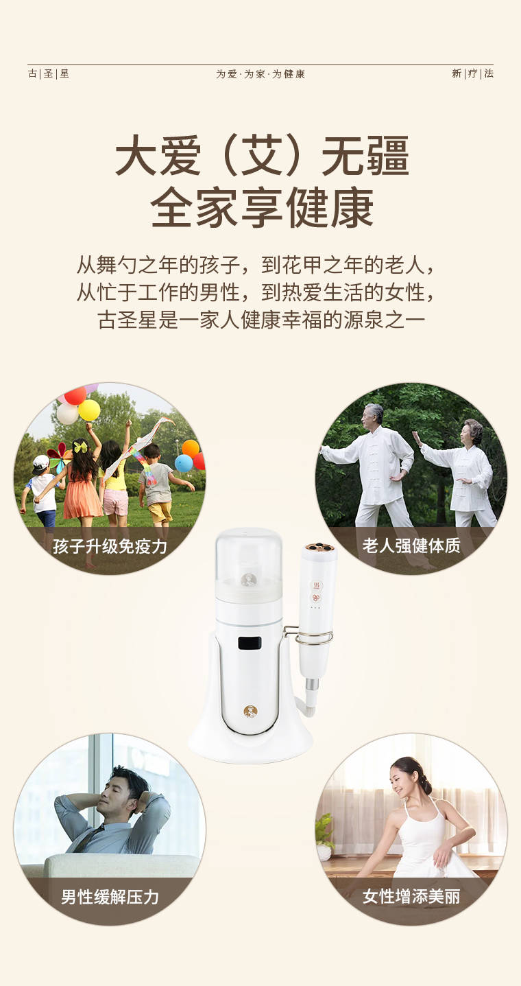 男士养生、女士美容，有古圣星艾油能量按摩仪，从此不再为送礼发愁！（男士美容养生馆加盟连锁）