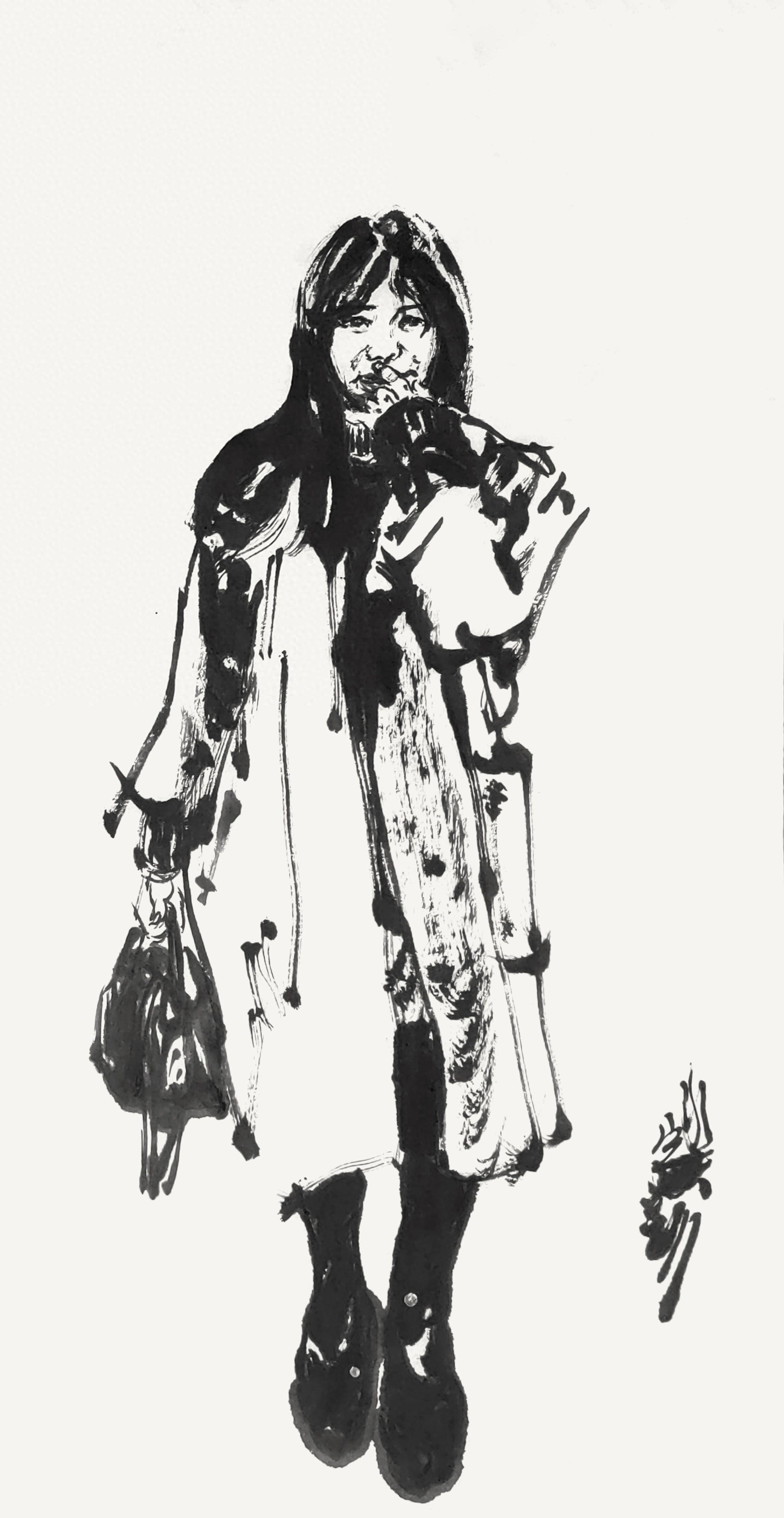 用画笔思考,在写生中求索——读王家训国画作品_笔墨_人物画_艺术