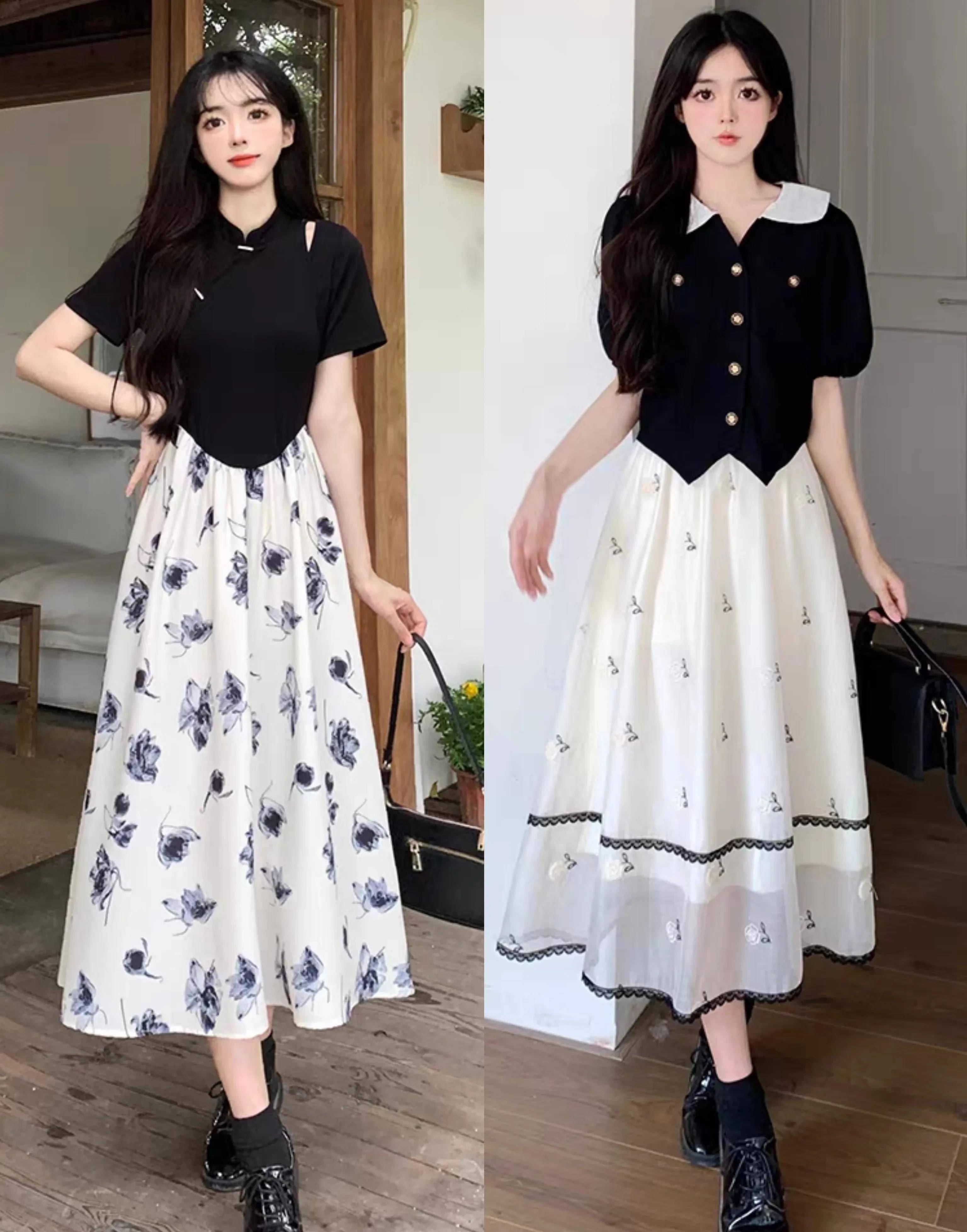 穿搭——女生夏季小黑裙怎么穿才显瘦又休闲?_面料_黑色_连衣裙