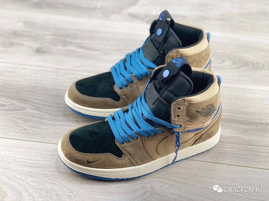 乔丹air jordan 1 high switch black brown 黑棕拉链篮球鞋_鞋帮
