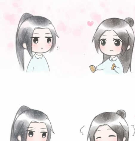 天官赐福:双玄亲亲,听说亲嘴会怀孕?青玄:我们把它生下来吧!