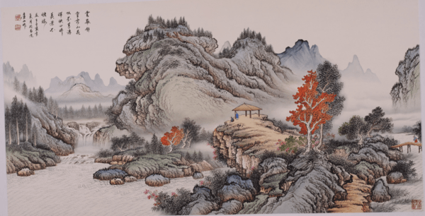 周金山仿古工笔山水——国内唯一荣膺"大红袍"和"大金袍"的艺术家