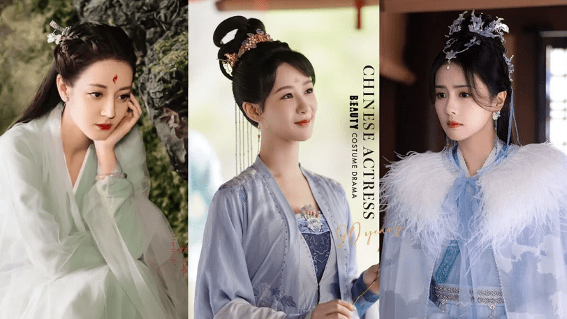 谭松韵3部,杨紫6部,热巴7部,白鹿足足9部_图片_来源_微博