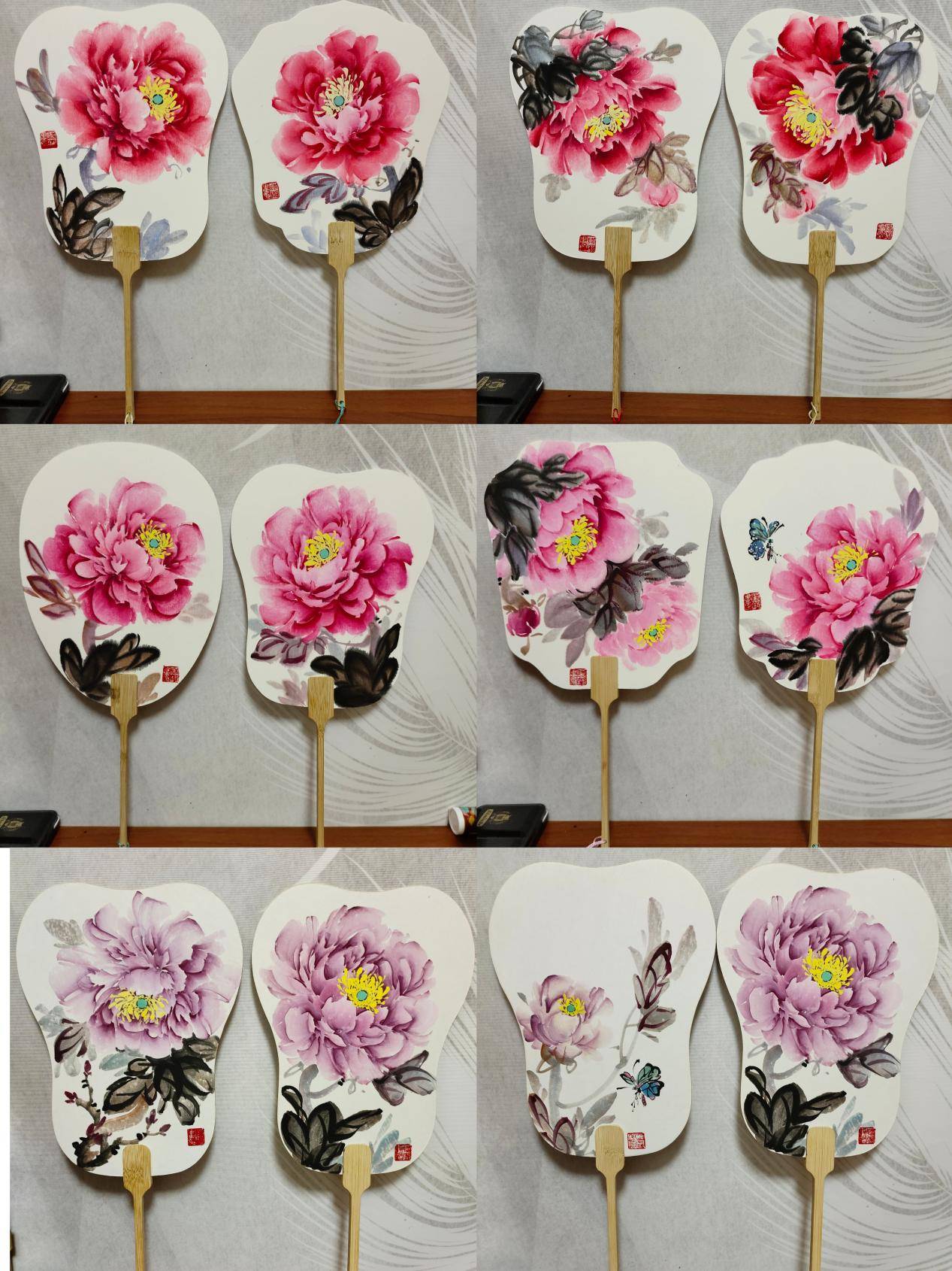 国家一级美术师诗湘:悟道艺术 传递美好_作品_牡丹_团扇