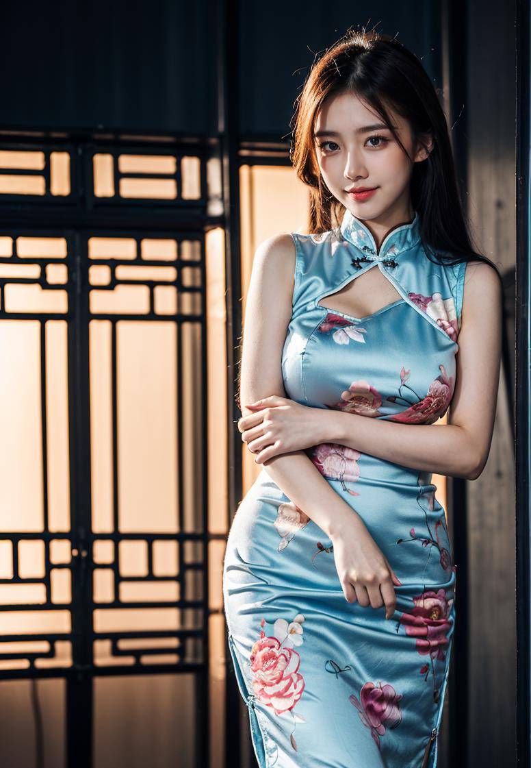 曲线之美:性感女郎旗袍之美_女孩_传统_中国