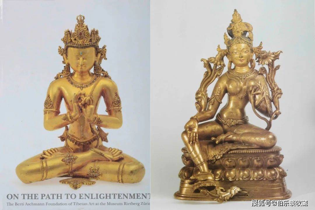 参考瑞士莱特博格博物馆收藏的一尊13世纪左右的西藏帕拉风格绿度母像