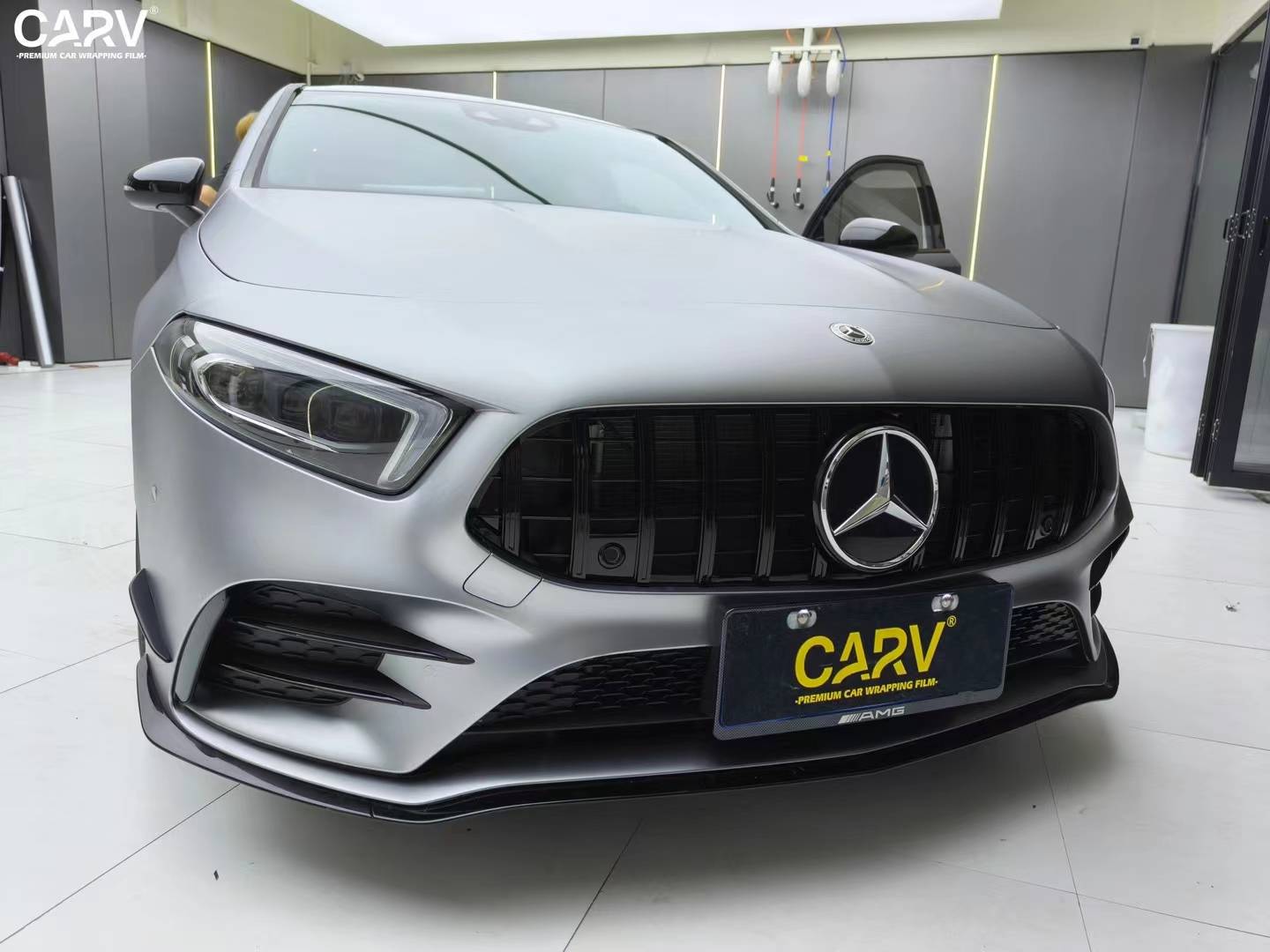 奔驰a35l卡孚改色膜白金消光液态金属银,璀璨深邃_搜狐汽车_搜狐网