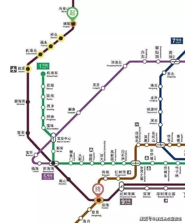 深圳市地铁站最新地图图片