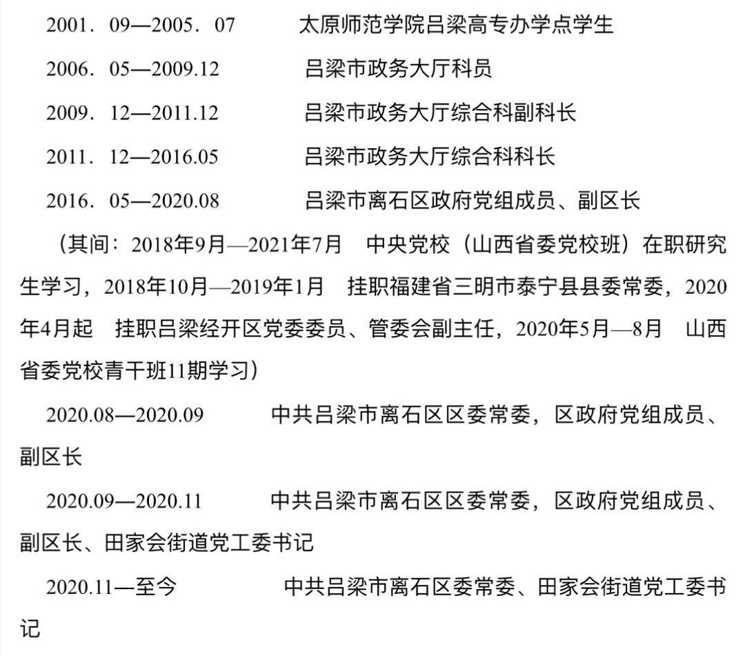 李瑞刚任吕梁市离石区副区长