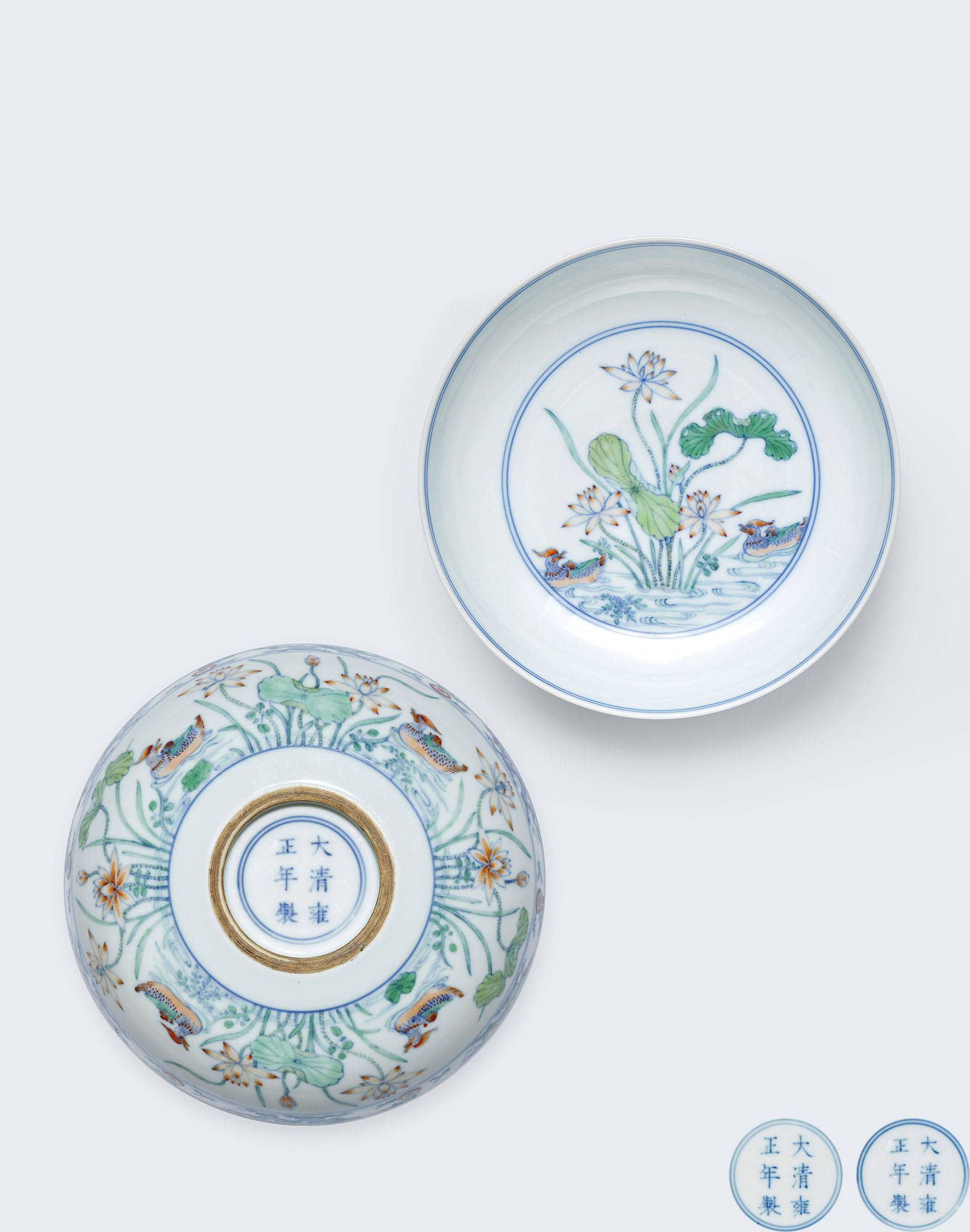 中国嘉德历史拍卖纪录：斗彩瓷器近三年市场行情_雍正_青花_鸳鸯