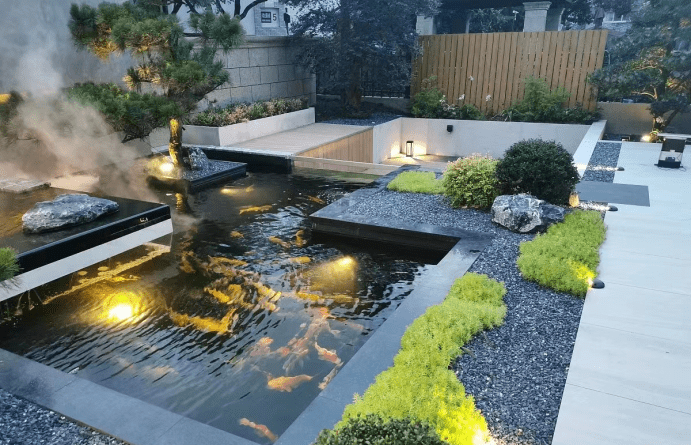 青岛装扮院花园设计│在设计锦鲤鱼池时,应该注意哪些水质问题?