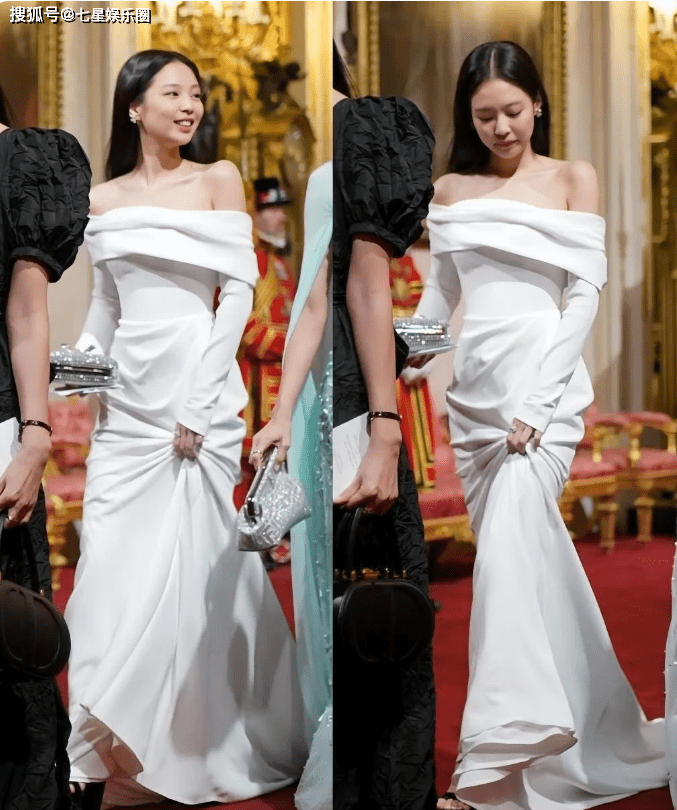 blackpink受邀参加白金汉宫晚宴,lisa造型被嘲,坐角落疑被冷落_jennie