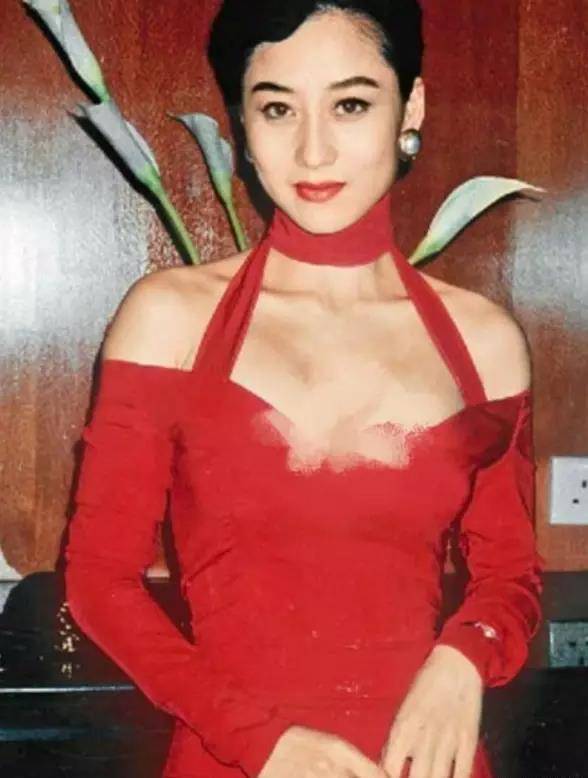 利智其形象立马就让人清楚了何为"高贵"二字的呈现,而她这身红色长裙