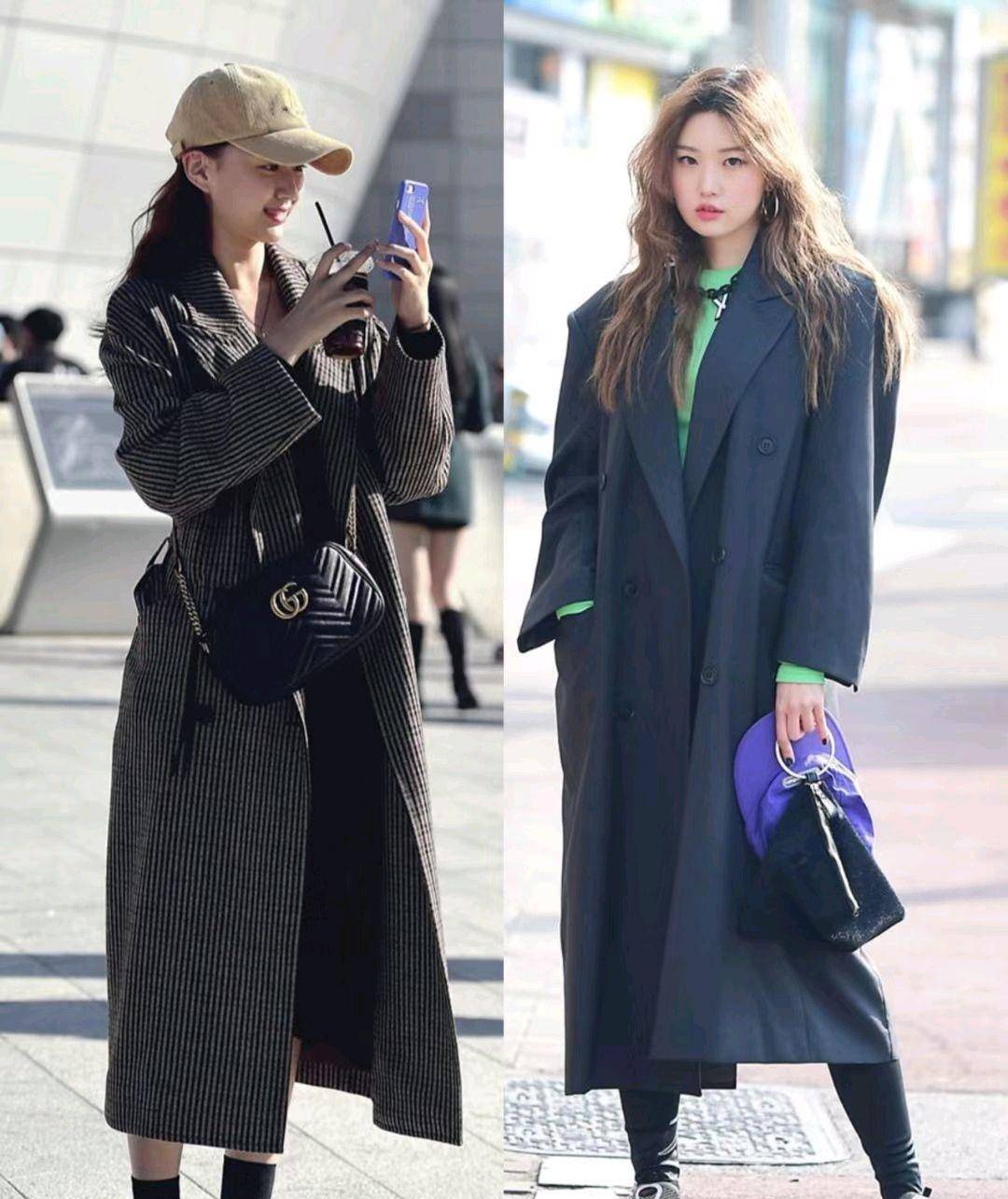 冬季首尔街拍,小姐姐的穿搭够美够飒,太养眼了_黑色_风格_时尚