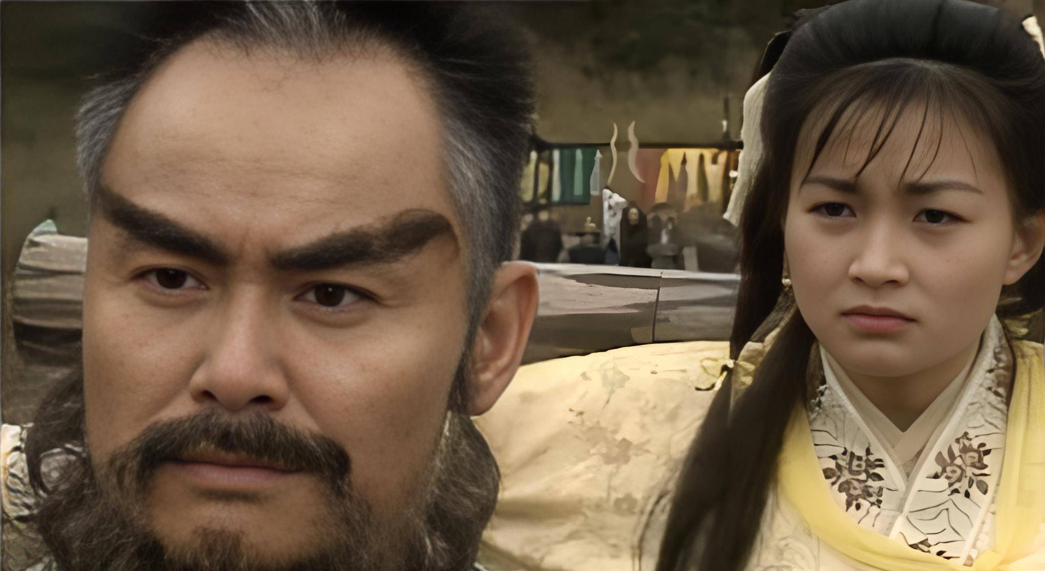 (郭襄与金轮王剧照)原书云:"国师又言:从今日起,教汝修习报身佛金刚