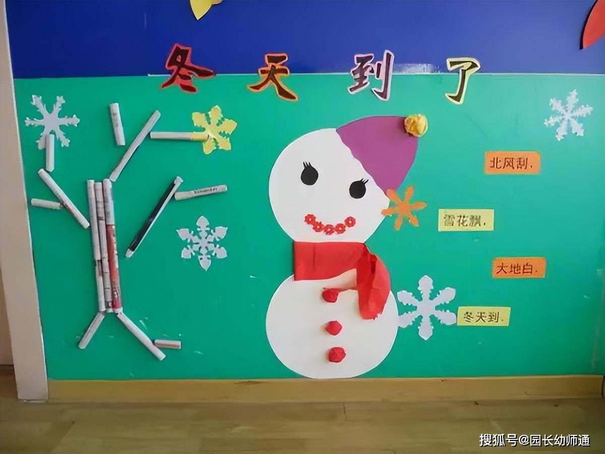冬天主题墙幼儿园小班图片