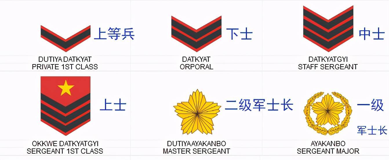 由同盟军通过肩章确认击毙两缅军准将来介绍下缅军军衔及相关知识
