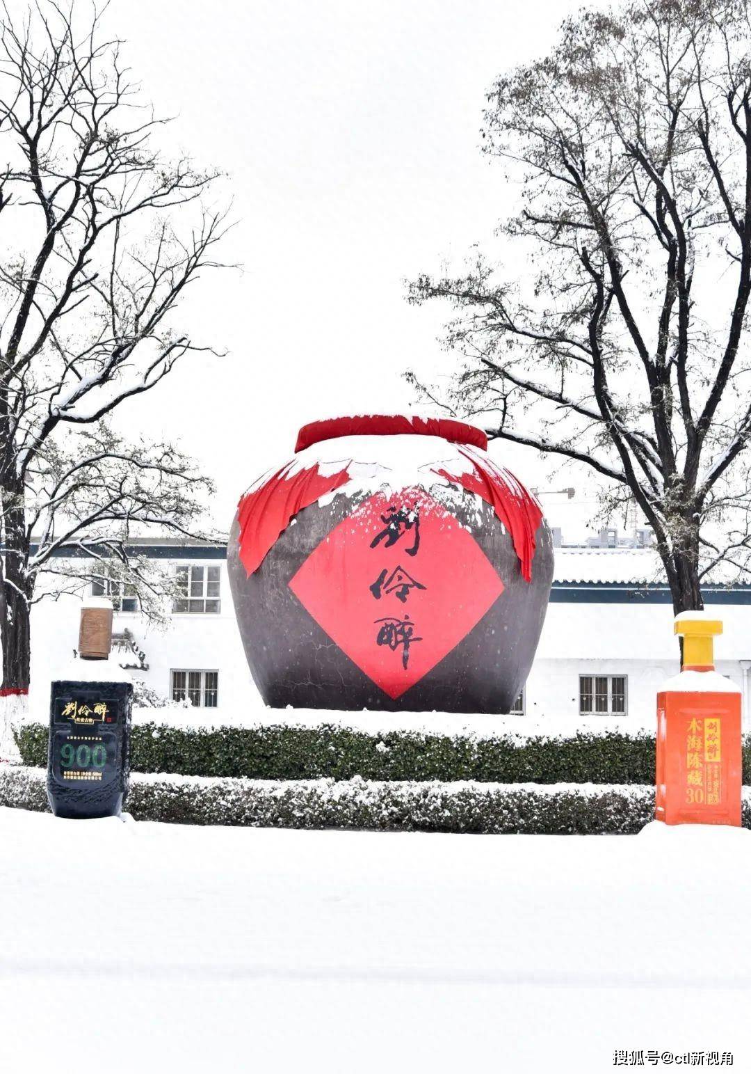 场初雪的魅力和蓄势待发的内敛之美刘伶醉景区有一种自然独特仲冬时节