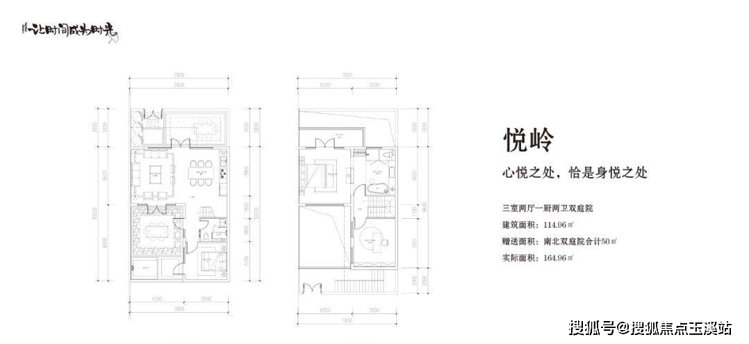 2期戶型鑑賞:83㎡單層,兩房兩衛,花園30㎡,夾層7㎡,實得120㎡,總價約