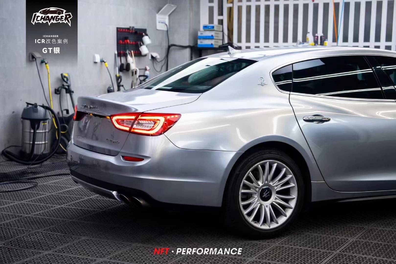 玛莎拉蒂总裁-icr改色膜gt银,银色系百看不厌