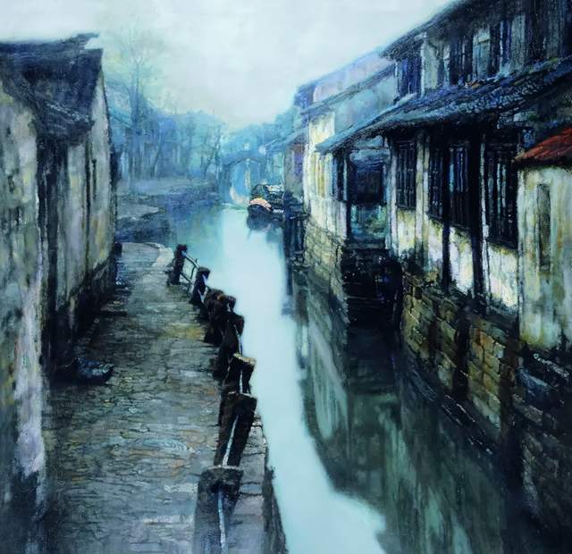 文化江南 爱在水乡——难忘陈逸飞先生_艺术品_作品_油画