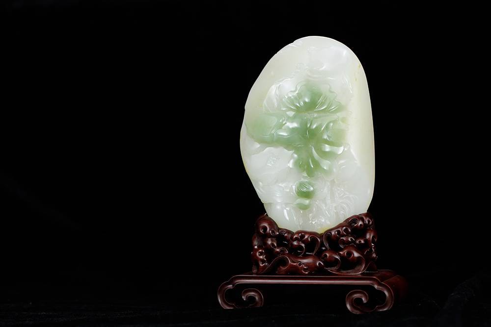 藏玉直播×中国玉雕大师顾铭精品拍落槌_作品_mm_规格