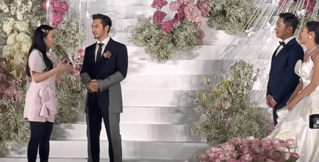 张伦硕夫妇参加婚礼!