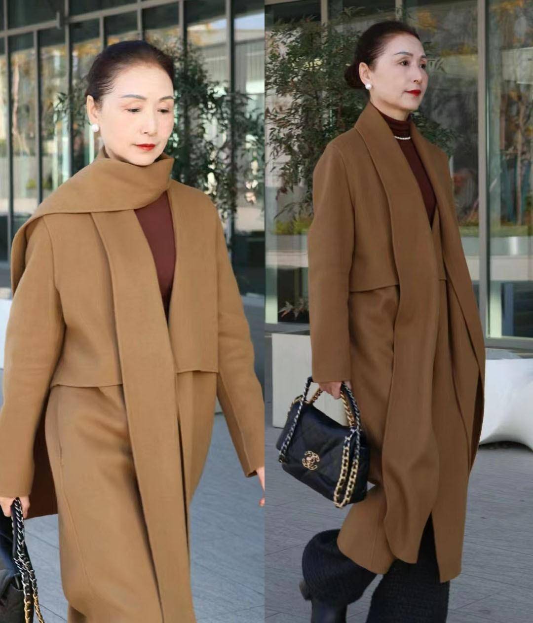 看这位60岁阿姨的穿搭,洋气上档次_女性_外套_时尚