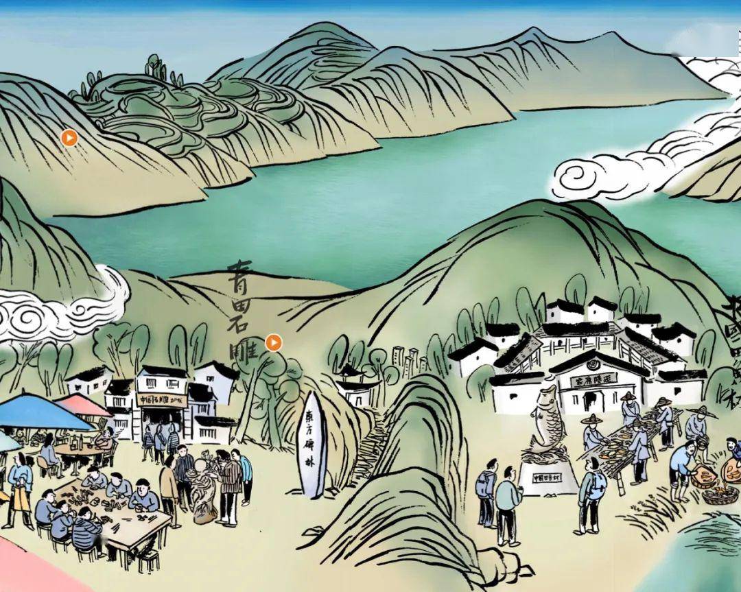 青田版千里江山图一览青山绿水里的盛景