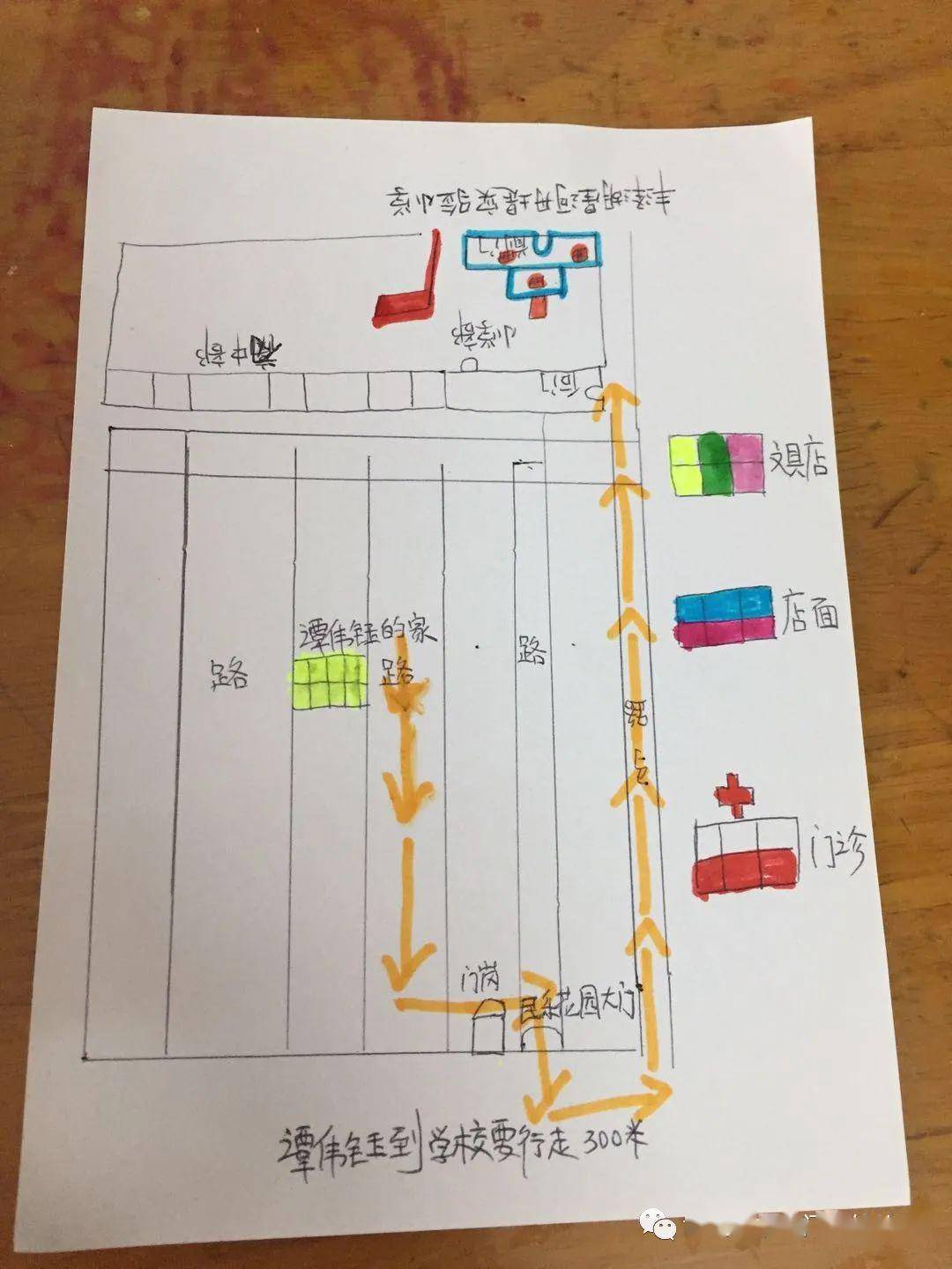 小学生绘制回家路线图图片