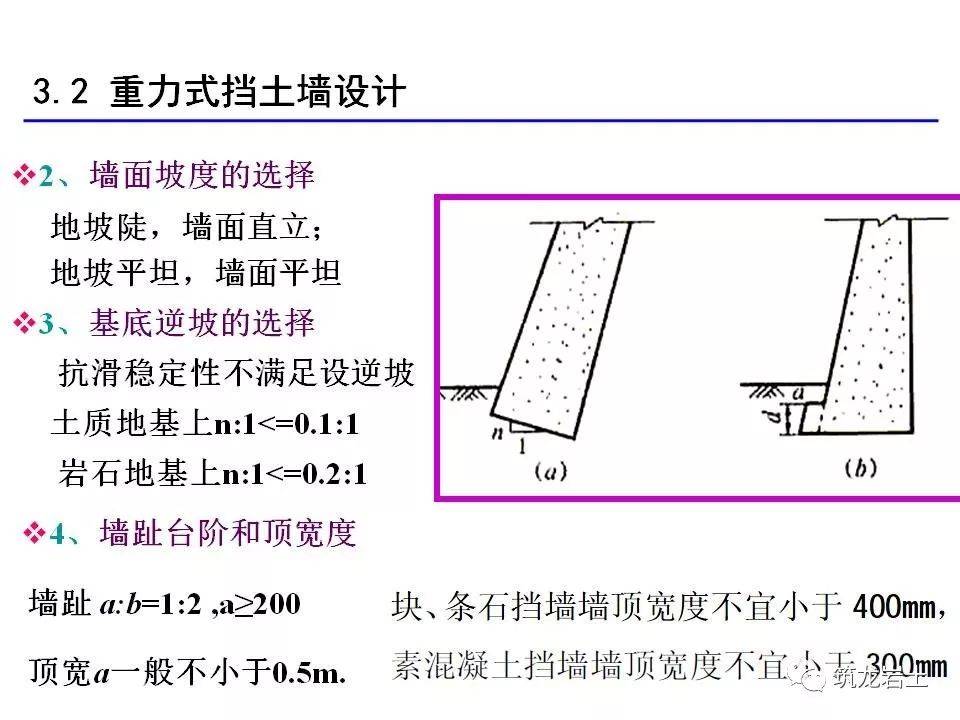 擋土牆分類大全及重力式擋土牆設計示意圖及實例照片