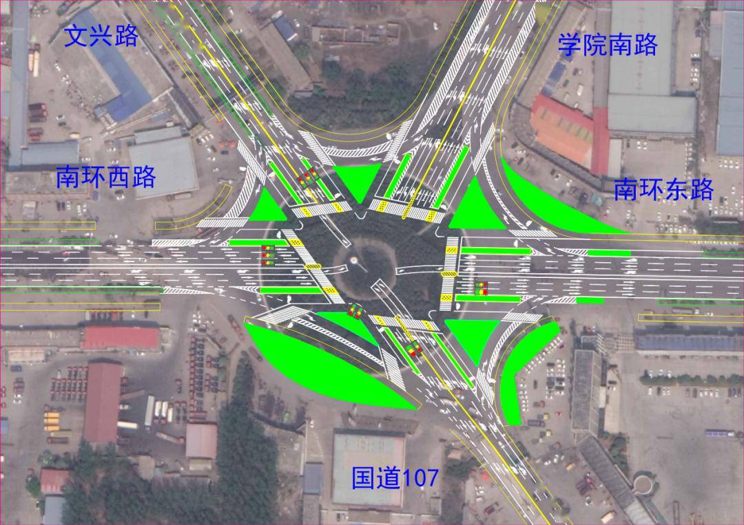 梨园环岛拆除改造后示意图)