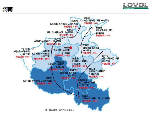 2020年麥收跨區作業路線圖 5.29