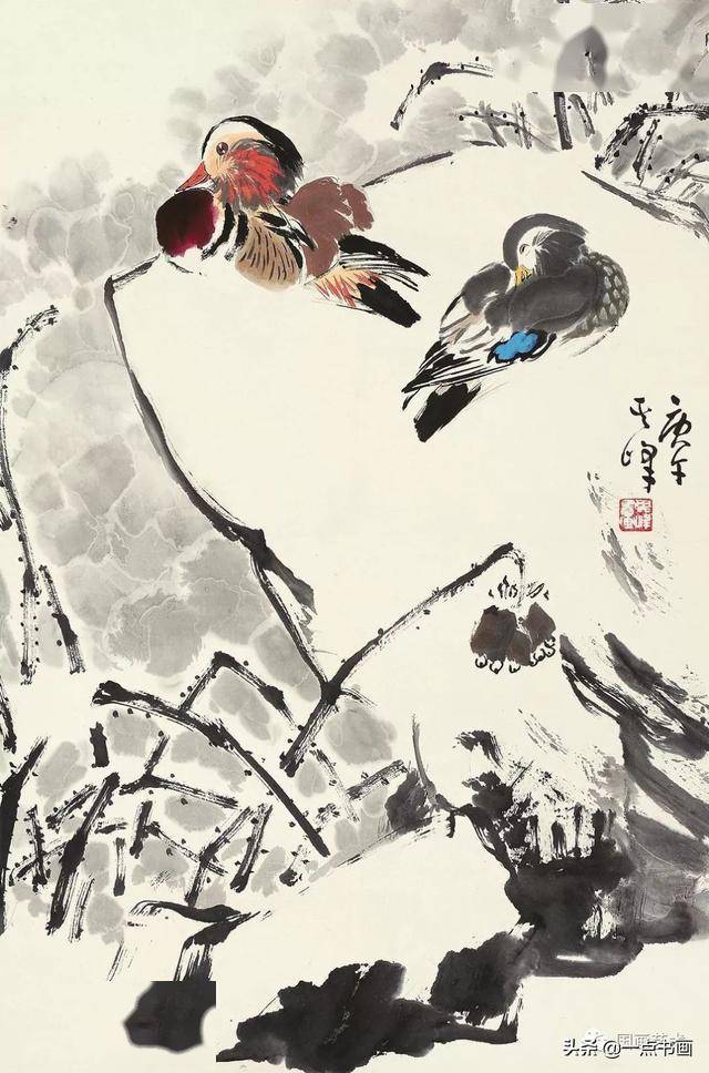 孙其峰 鸳鸯题材国画欣赏