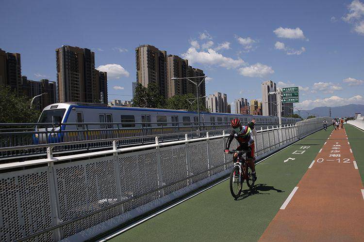 上海自行车专用骑行道图片