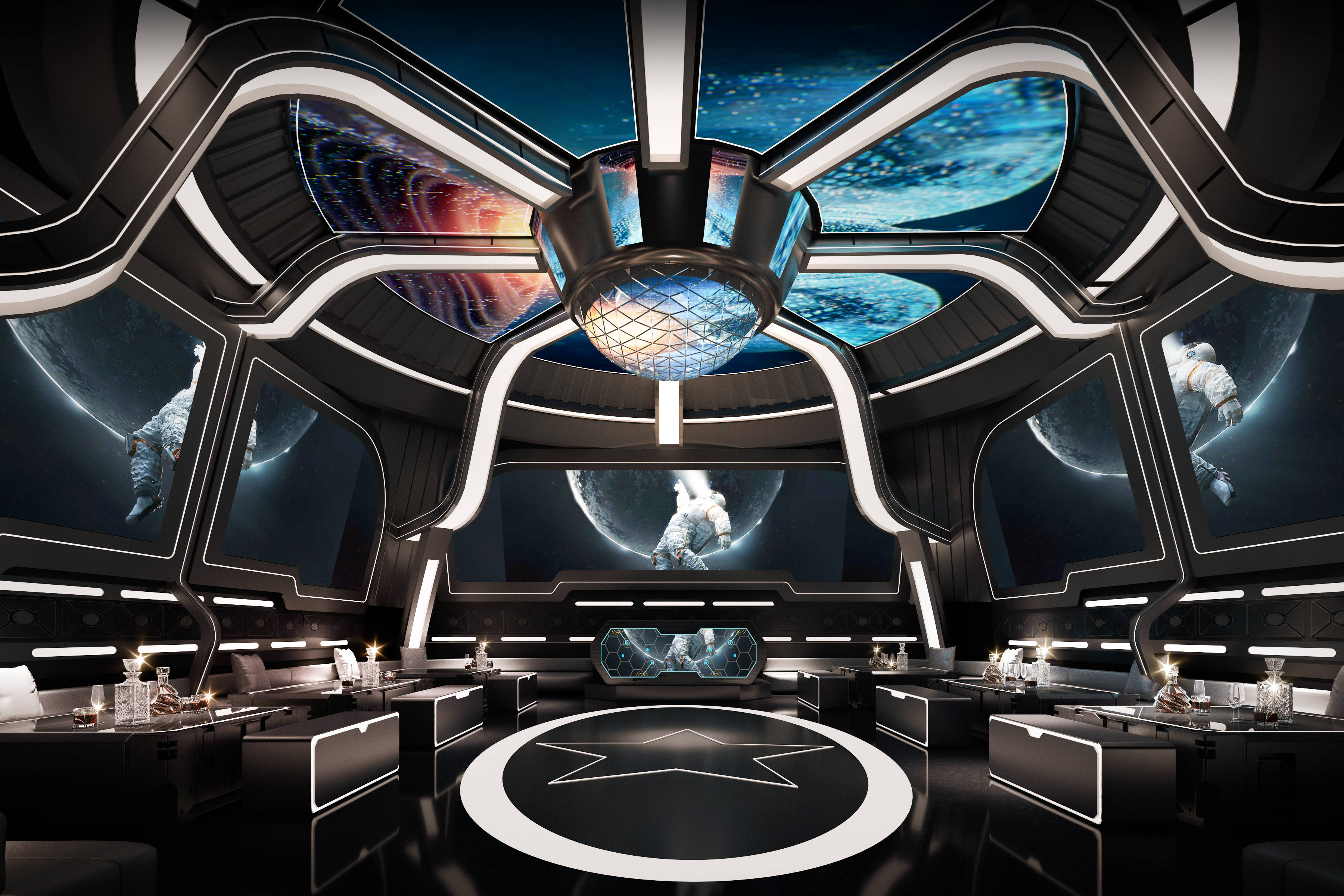 科技风主题酒吧设计案例 科技感酒吧装修 主题派对酒吧装修视频