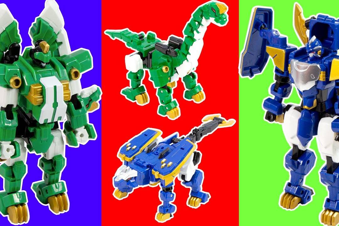 暴龙战车变形恐龙机器人,巨盾甲龙,裂地腕龙变身吧!