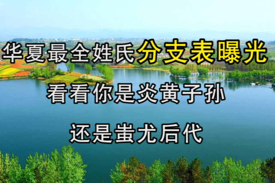 华夏最全姓氏分支表曝光看看你是炎黄子孙还是蚩尤后代
