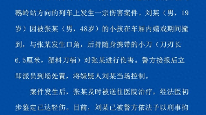 19岁少年因口角在地铁中持刀伤人，广州公安已刑拘，你怎么看？