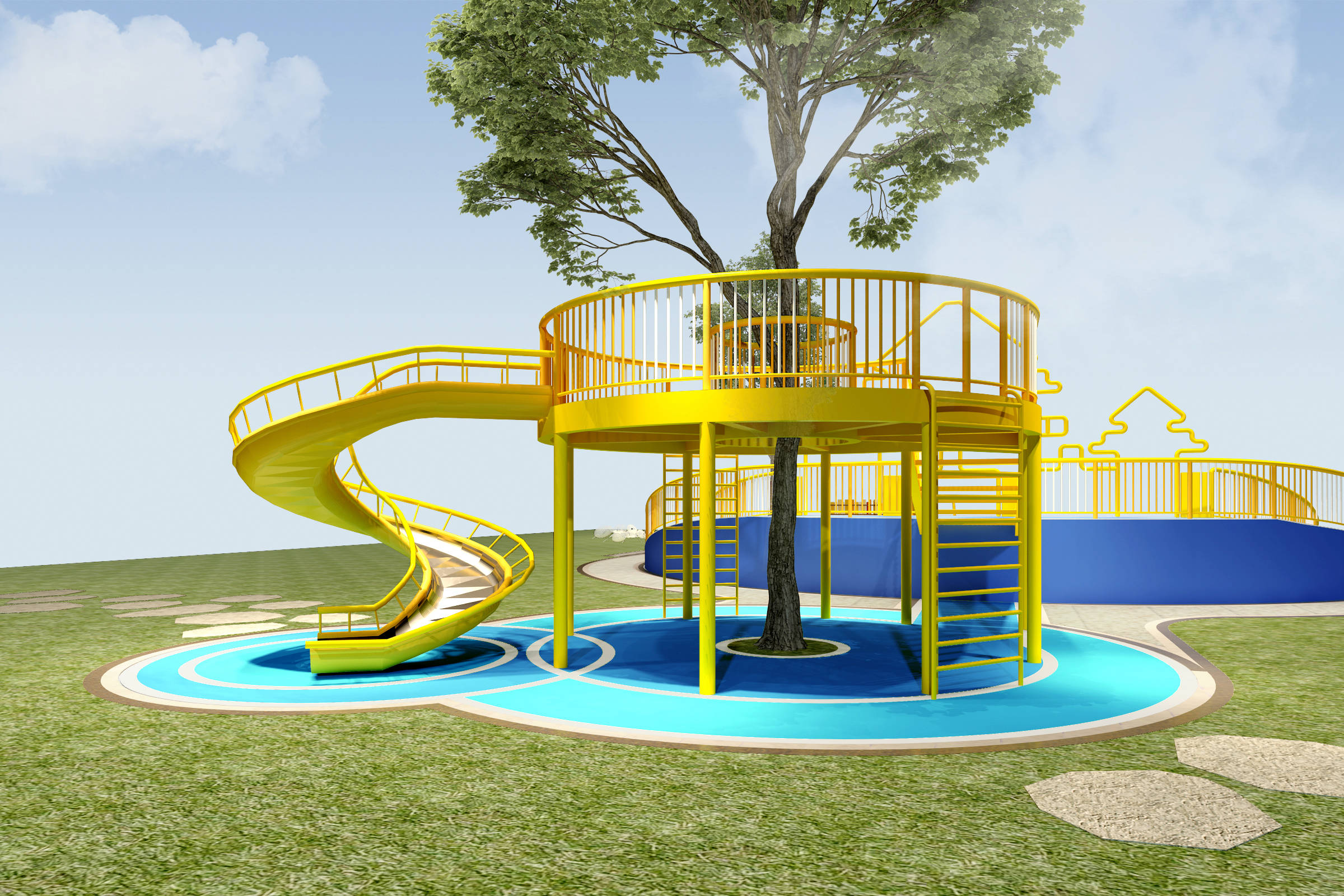 华府户外儿童游乐区▏由余设计