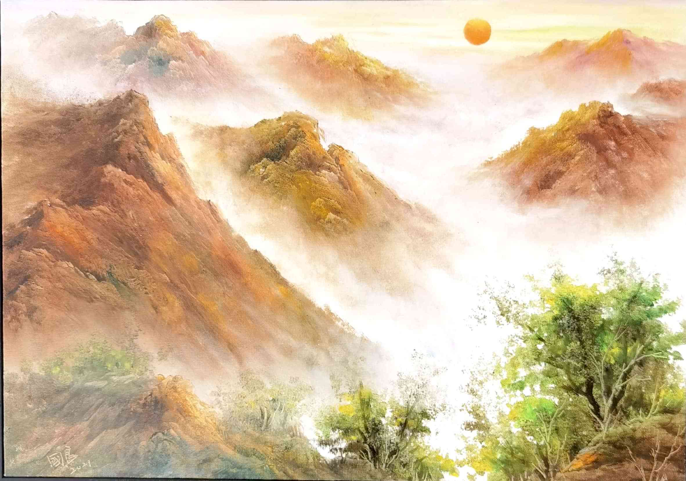 作品展示:——著名书法家,画家,篆刻家,诗人毛远志李国良先生的油画